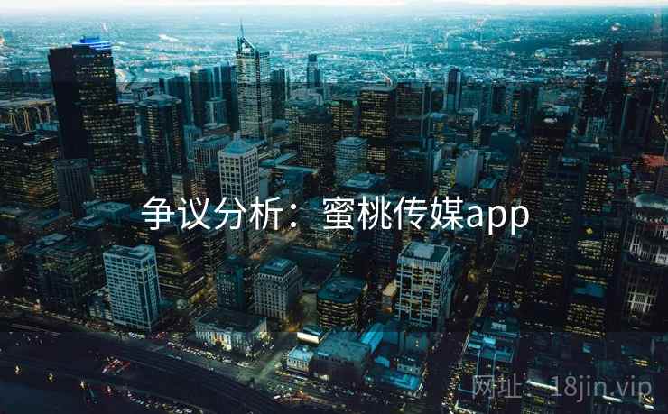 争议分析:蜜桃传媒app