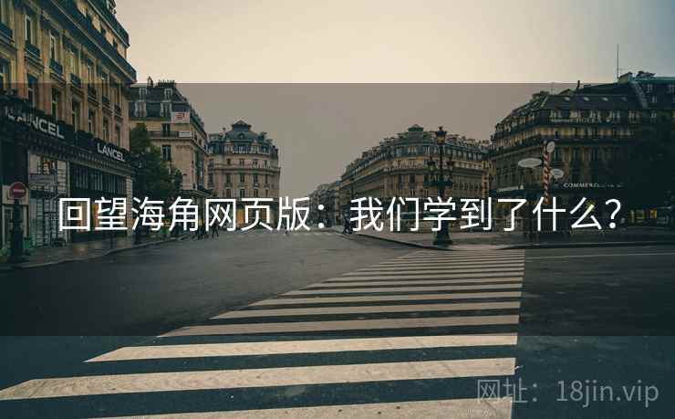 回望海角网页版：我们学到了什么？